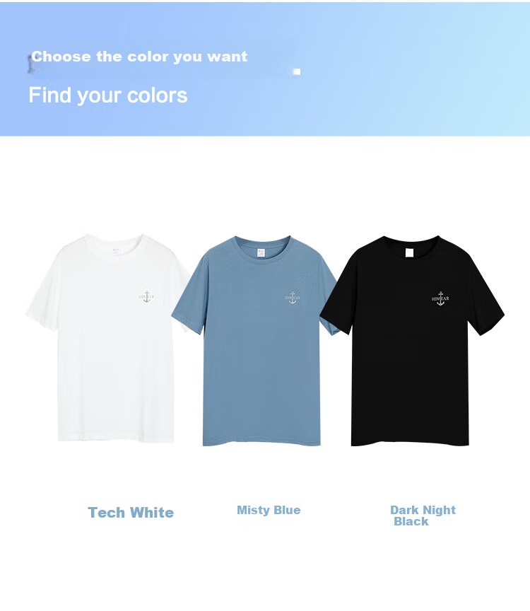 Hodo Men's Short-Sleeve T-Shirt, Pure Cotton Round Neck Casual Breathable Versatile Undershirt, Tech White 175 6