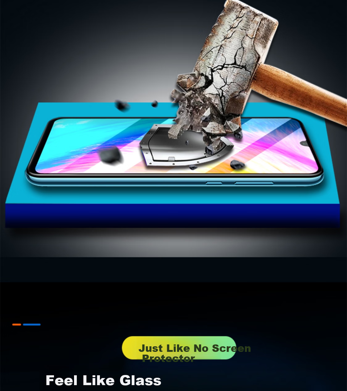 ESCASE Tempered Glass Screen Protector for Huawei Enjoy 80, Full Coverage Ultra-Thin HD Anti-Drop Shatterproof Anti-Fingerprint Protective Film for Enjoy 80 Smartphone 6