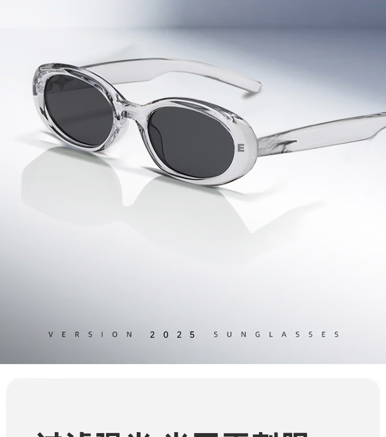 Boshide Sunglasses, Cat Eye Sunglasses, Suitable for Women with Clear Frame, High-End Cat Eye Sunglasses, Transparent Gray Frame with Black And Gray Lenses 4