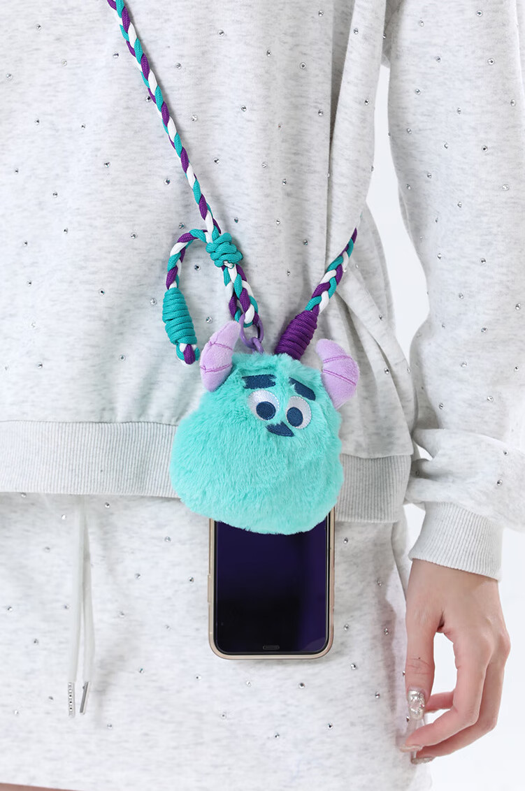 Disney Mayor Sheep Plush Cartoon Earphone Bag Coin Purse Phone Crossbody Strap Lanyard 30