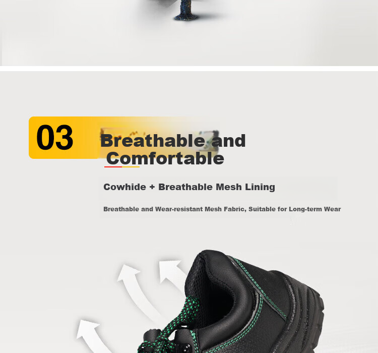 DUNWANG Safety Shoes 2377, Steel Toe Anti-Smashing Puncture-Resistant Anti-Static Cowhide Non-Slip Oil-Resistant Work Boots for Men And Women, Construction Site Workshop Multi-Functional Protective Footwear Size 41 10