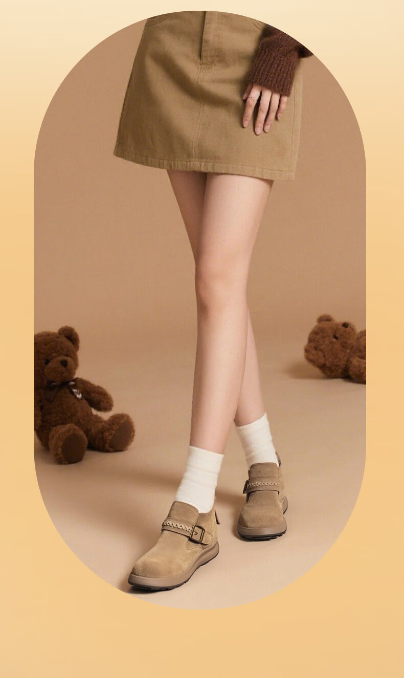 CONNIE Women's Martin Boots Vintage Suede Ankle Boots Elegant Versatile French Style Slim Boots 2025 Autumn Winter New Camel 37 3