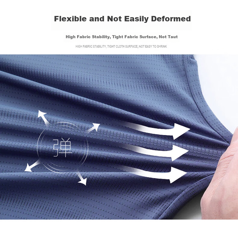 MiiOW Ice Silk Sports Tank Top for Men, Summer Quick-Dry Mesh Breathable Sleeveless T-Shirt Fitness Wear, Father's Day Gift 12