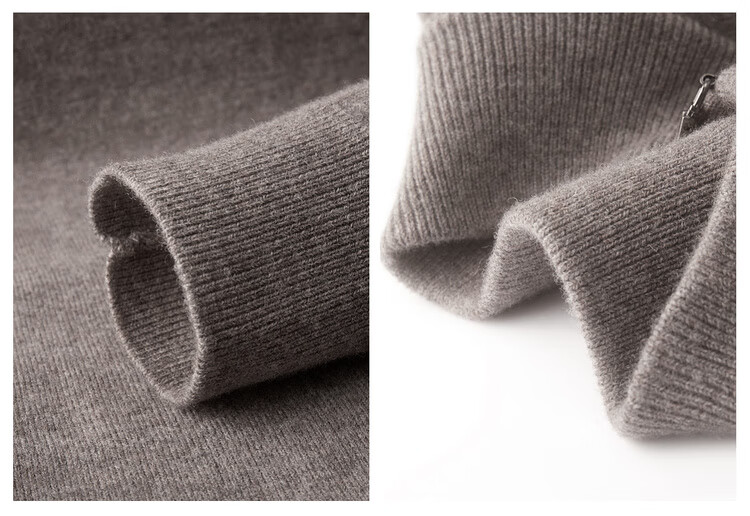 Shanshan Men's 100% Pure Wool Knit Sweater Autumn Winter Thickened Warm Half-Zip Commuter Pullover Jacket 2