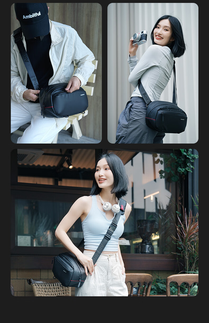 AMBITFUL Zhijie GM6 Camera Bag City Series Travel Camera Bag Chest Bag Photography Bag 6L Shoulder Crossbody Camera Bag Accessories Portable Commuter Backpack Camera Storage Bag 1