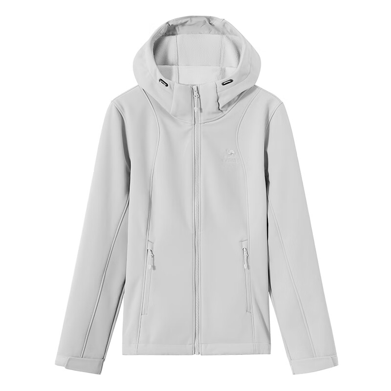 CAMEL Autumn Winter Outdoor Water-Repellent Functional Softshell Jacket Women Waterproof Warm Fleece Hiking Coat Couple Style M15CA6V069