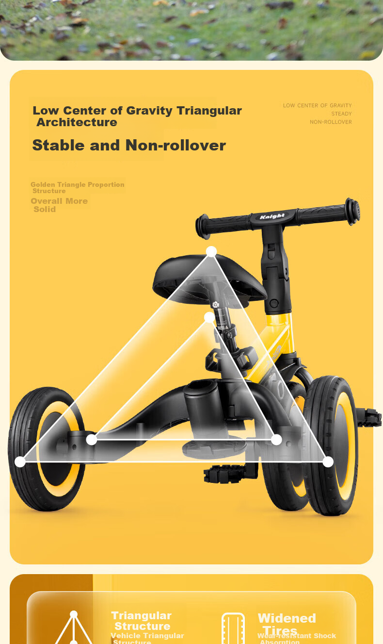 Strolex Children's Push Tricycle, Pedal Bike, Toddler Scooter, Balance Bike, Three-In Self-Propelled Bicycle for Ages 1-6 9