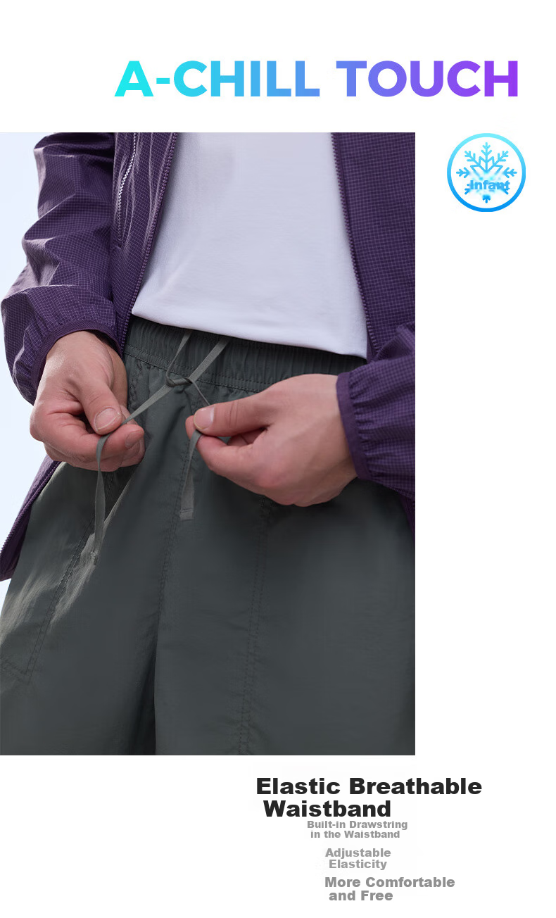 Anta Mountain Outdoor Ice Silk Woven Shorts Men Summer New Dopamine Breathable Five-Point Beach Camping Pants 8