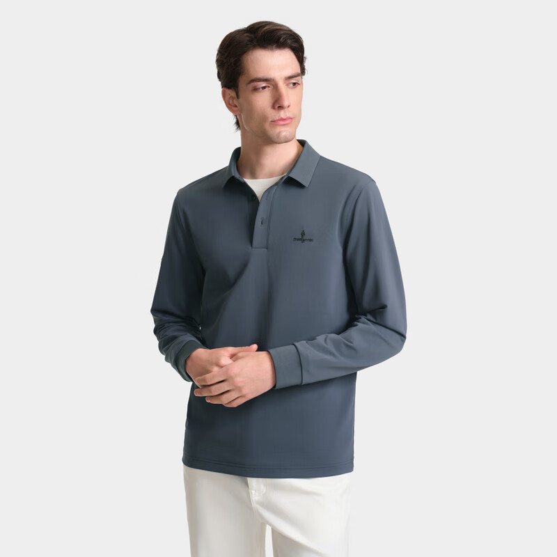 Biyinlefen [Dry Touch Pique] 2025 Autumn New Men's Skin-friendly Stretch Soft Textured Collar Long Sleeve Polo Shirt