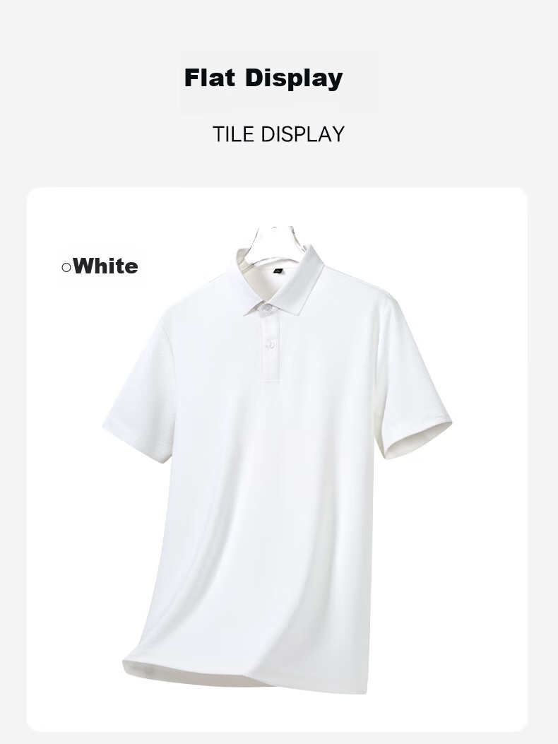 ROMON Sun Protection Men's Polo Shirt, Summer New Style, 7A Antibacterial Ice Silk Cool-Feeling Seamless T-Shirt, PY29 Apricot Color, 3XL 17