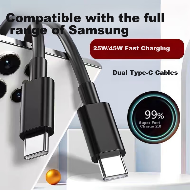 JOWOYE Compatible with Samsung Data Cable, Super Fast Charging 25W/45W, for DJI Drones, Galaxy S23/S24 Ultra, S10, Fold4, Note20 Phone Charging Cable Type-C