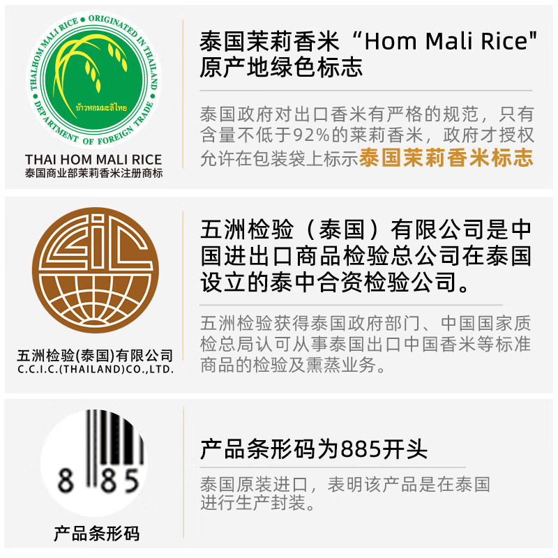 王家粮仓 泰国原装进口  苏吝府泰国茉莉香米 真空包装大米 泰国香米20斤