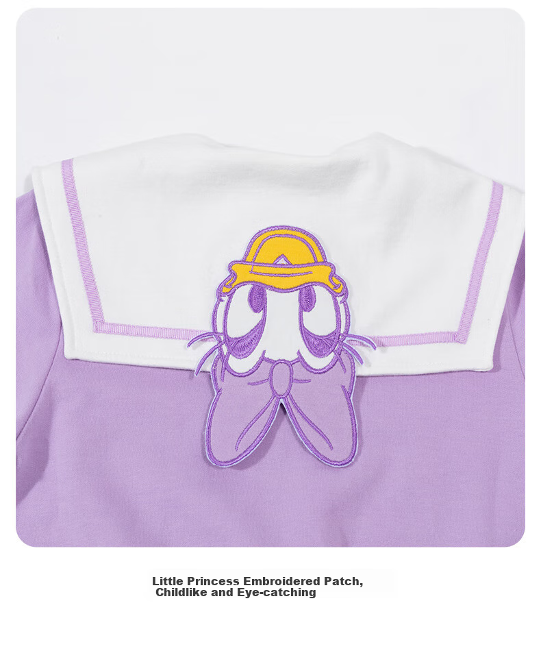Disney Children's Clothing Spring And Autumn New Girls' Cartoon Casual Versatile Comfortable Warm Sweatshirt Set, Peach Pink, Size 140 8