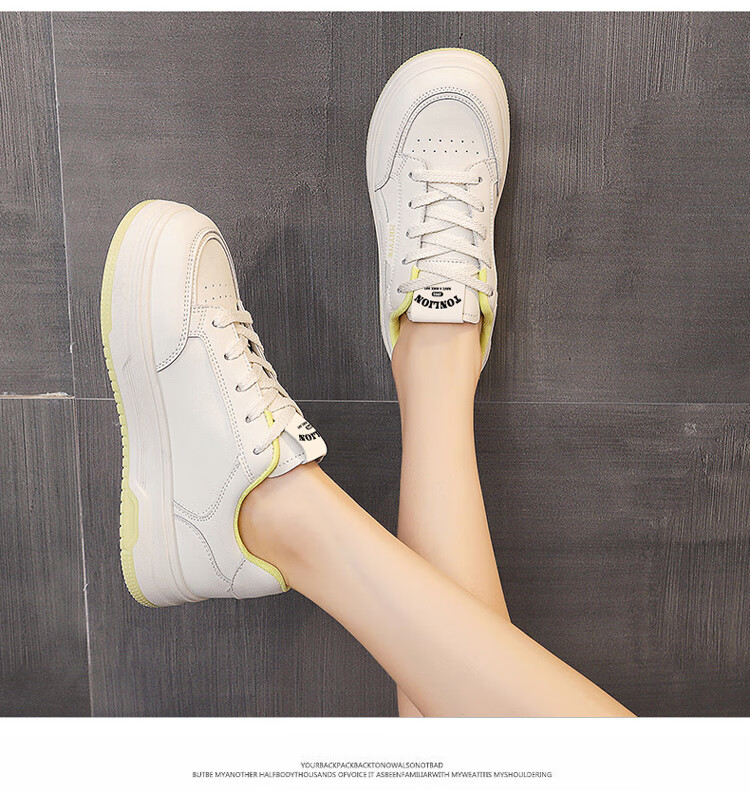 TonLion Women's Shoes 2026 Spring Summer Student White Casual Sneakers Versatile Sports Trendy Shoes White Size 37 9