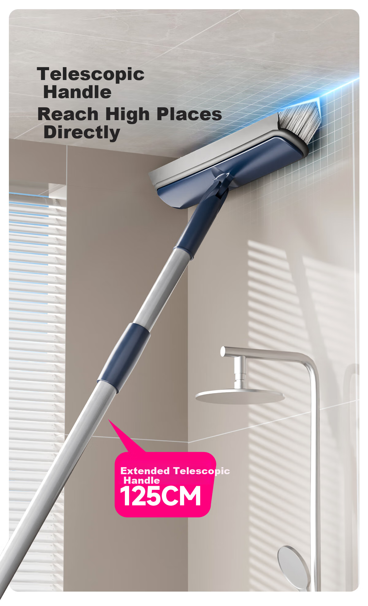 Sulida Multi-Purpose Cleaning Brush for Bathroom, Toilet, Floor, Gaps, Tiles And Walls - No Dead Angles, Cleaning Tool 10