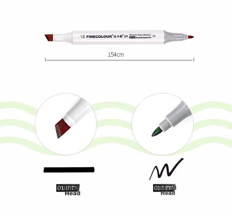FINECOLOUR Markers, Student Second Generation Markers, 36 Colors, Transparent Pen Case, Sketching, Watercolor Pens, Drawing Pens 2