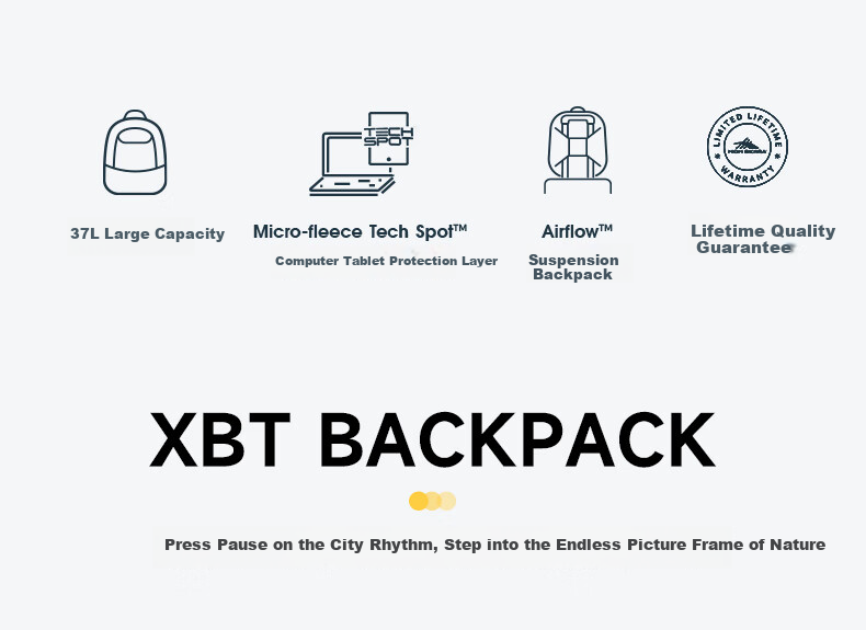 High Sierra Backpack, 37L Large Capacity, Weight-Reducing System, New Xueli Durable And Scratch-Resistant Outdoor Hiking Travel Bag 4
