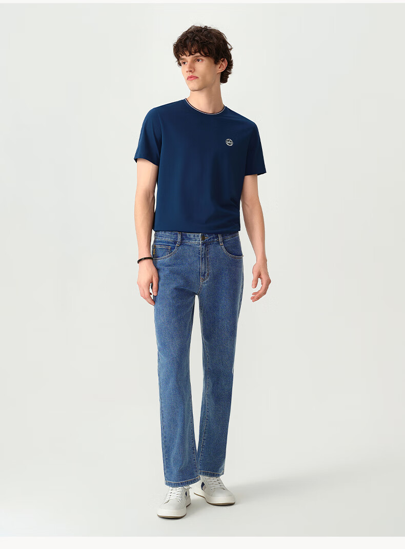 Texwood Apple Standard Straight-Leg Stone-Washed Vintage Casual Jeans, Blue, Size 30 8