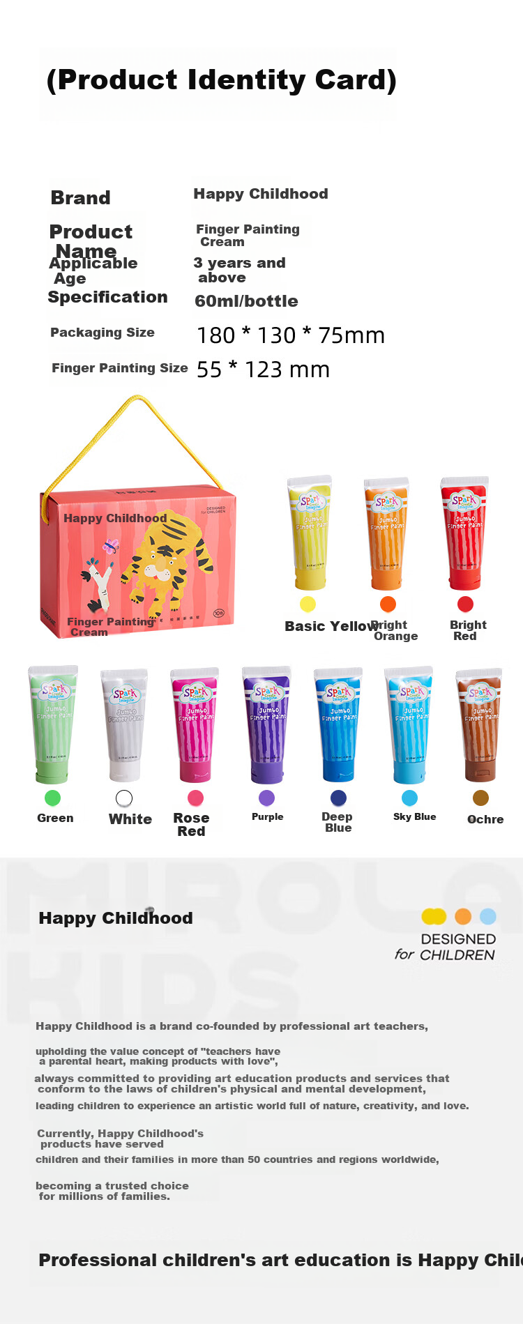 Meiletongnian Finger Paint for Ages 1-4, Washable Finger Painting Toy for Toddlers And Children, Doodle And Drawing Set, Birthday Gift 14