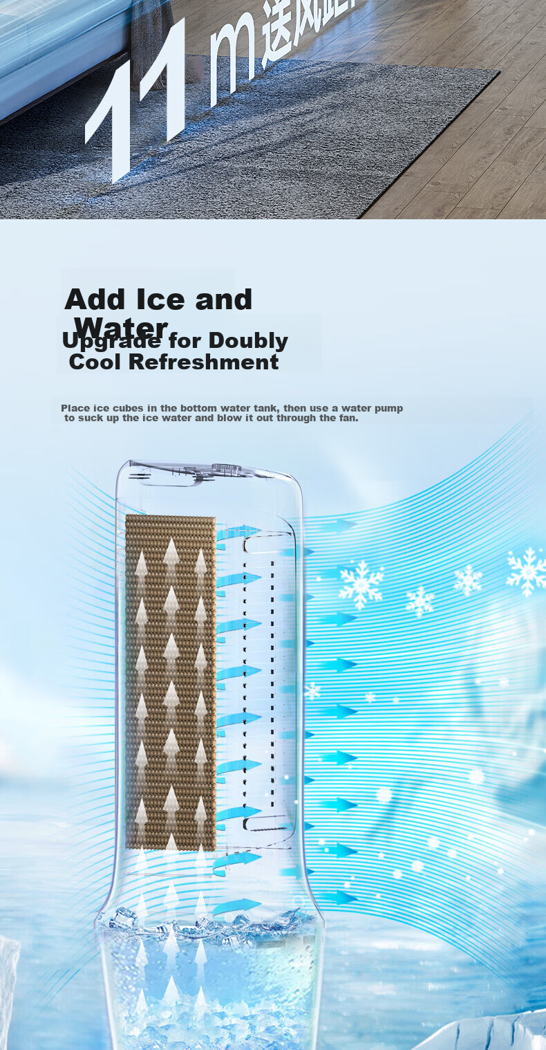 PHILIPS Air Cooler, Cooling Fan, Powerful Cooling Machine, Humidifying, for Home Living Room Bedroom, Energy-Saving, Office Use, Voice-Controlled Water Refill, Quiet Operation, Small Air Conditioner, Single Cooling Tower Fan ACR3162TV 5