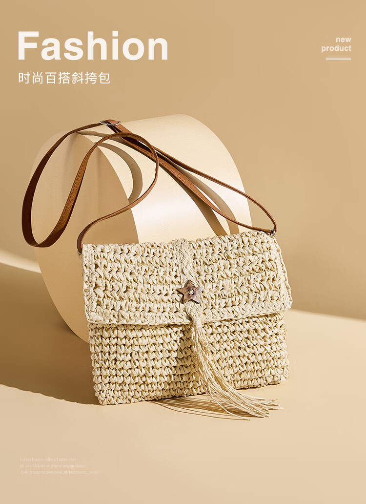 RED DRAGONFLY 2026 New Women's Handbag, Woven Grass Crossbody Shoulder Bag, Tote Bag, Birthday Gift for Girlfriend Or Mother 1