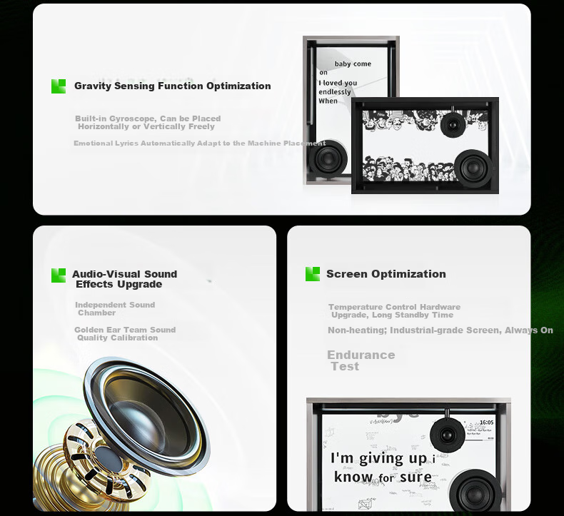 Anmut Floating Lyrics Subtitle Speaker EGO Third Generation Wireless Bluetooth Pillow Speaker, Desktop Transparent Internet-Famous Home Smart Speaker, White Noise Boyfriend Gift 5