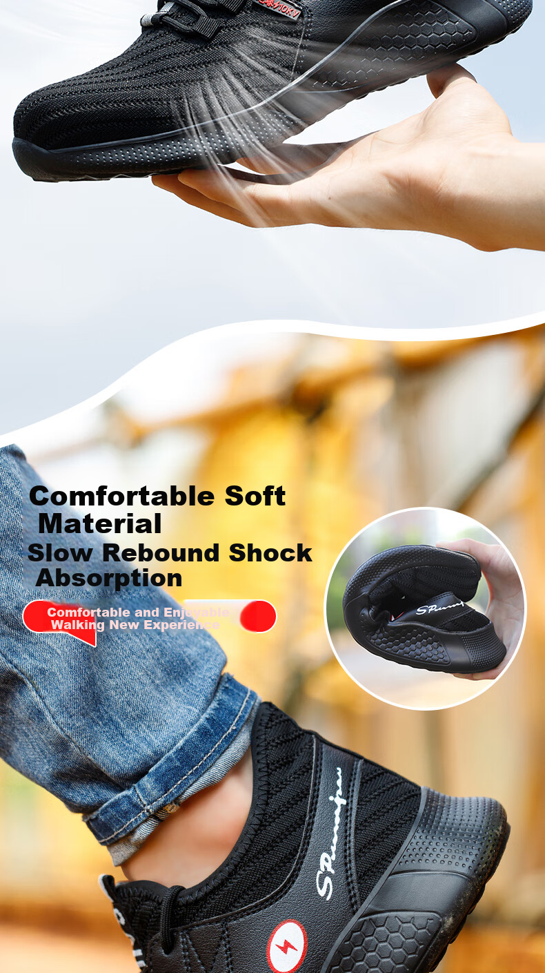 LAOGUANJIA Men's Safety Shoes, Electrician Insulated 10KV Protective Footwear, Comfortable Work Shoes, Wear-Resistant, Lightweight, Breathable Style 216 Size 40 5