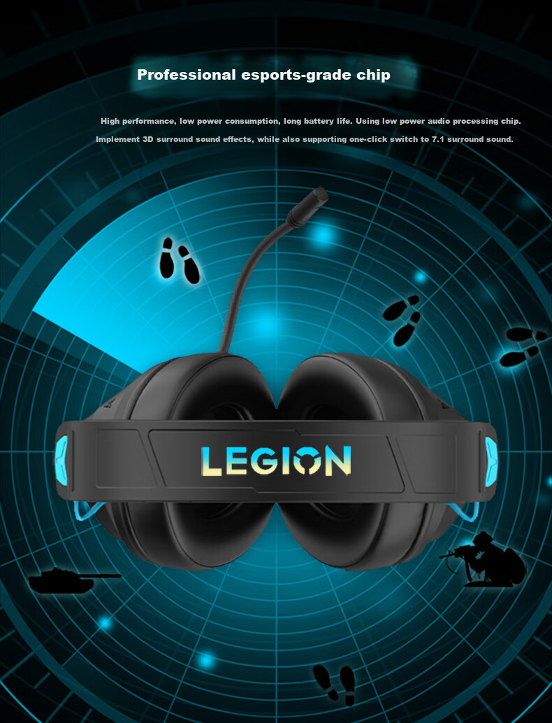 Lenovo Savior Wireless Gaming Headset R360 White, 2.4G Wired Wireless Bluetooth Gaming Headset, Tri-Mode Over-Ear Gaming Headphones for PC, Enjoy LOL Black Myth: Wukong 2