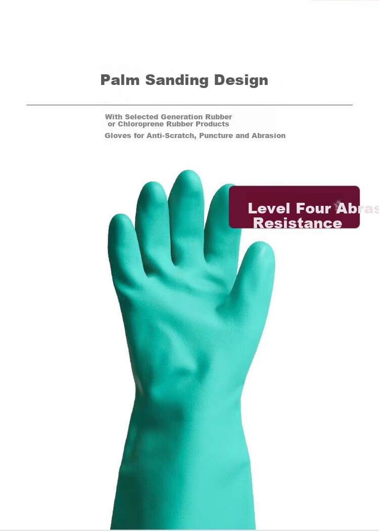 Ansell Chemical Protective Gloves, Acid And Alkali Resistant, Corrosion Resistant, Extended And Thickened Nitrile Rubber, Non-Slip, Durable Protective Work Gloves, 37-185 (1 Pair), 9/L 11