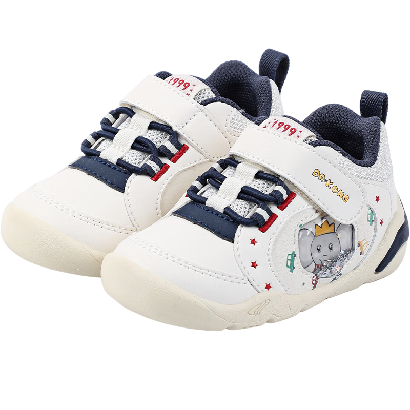 DR·KONG Early Walking Shoes Autumn Kids Boys Girls Sports Baby Shoes 2B13A3006CM Beige/Blue Size 19