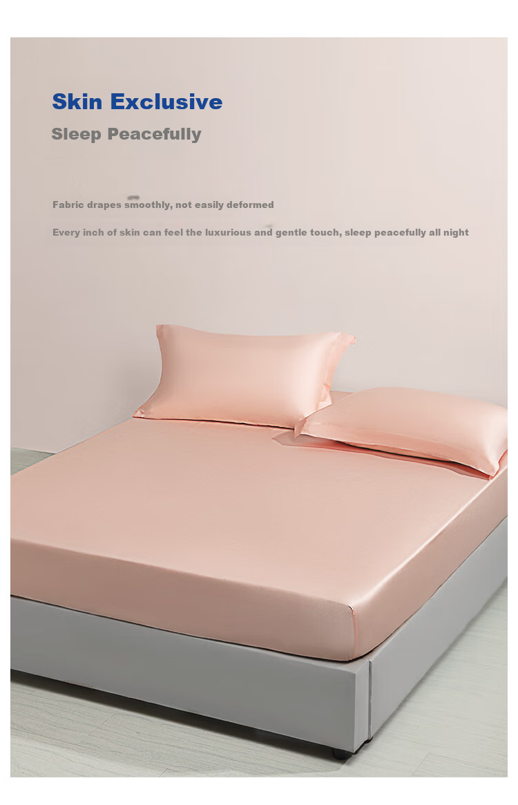 MLILY Student Dormitory 60-Count Pure Cotton Fitted Sheet Mattress Protector Cover Single Piece Pure Cotton Sweet Dream 4