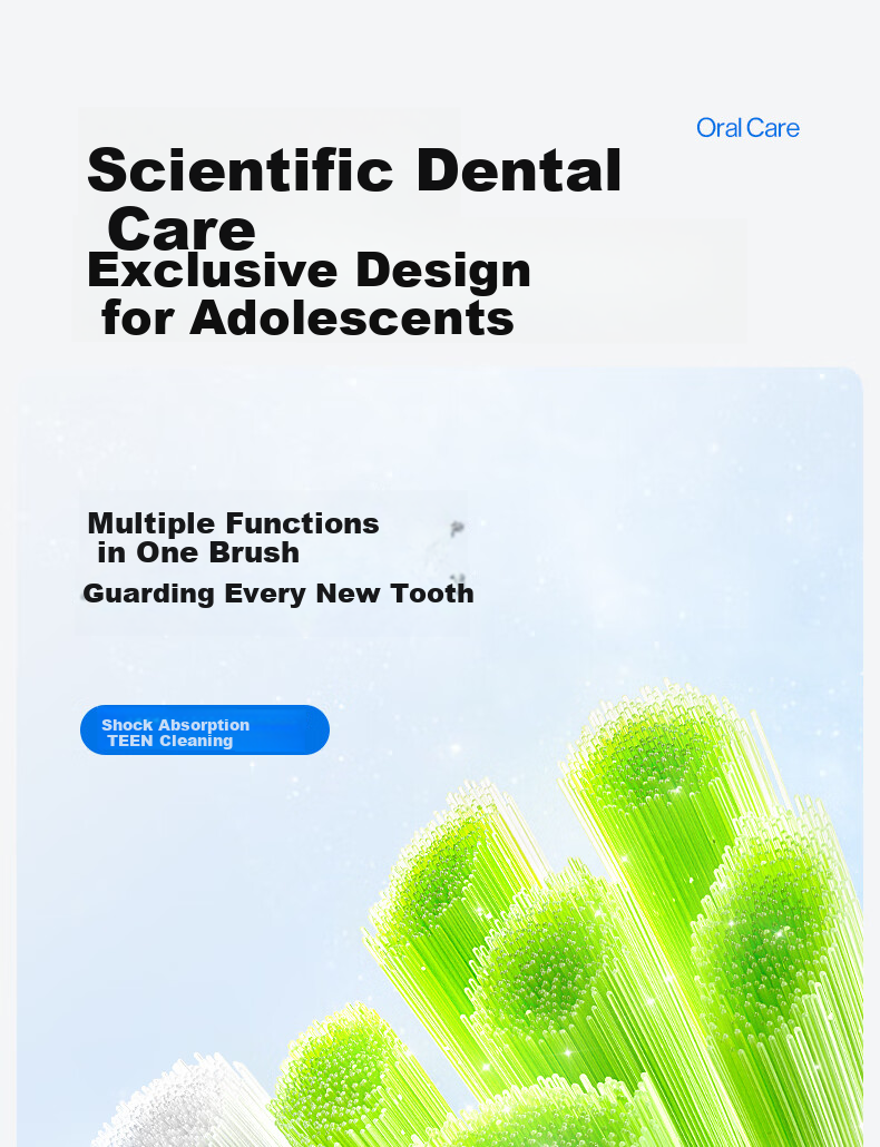 Usmile Electric Toothbrush Replacement Heads for Teenagers, 4 Pack, Extra Strong Anti-Cavity Protection, Compatible with T10 Teen Electric Toothbrush 1