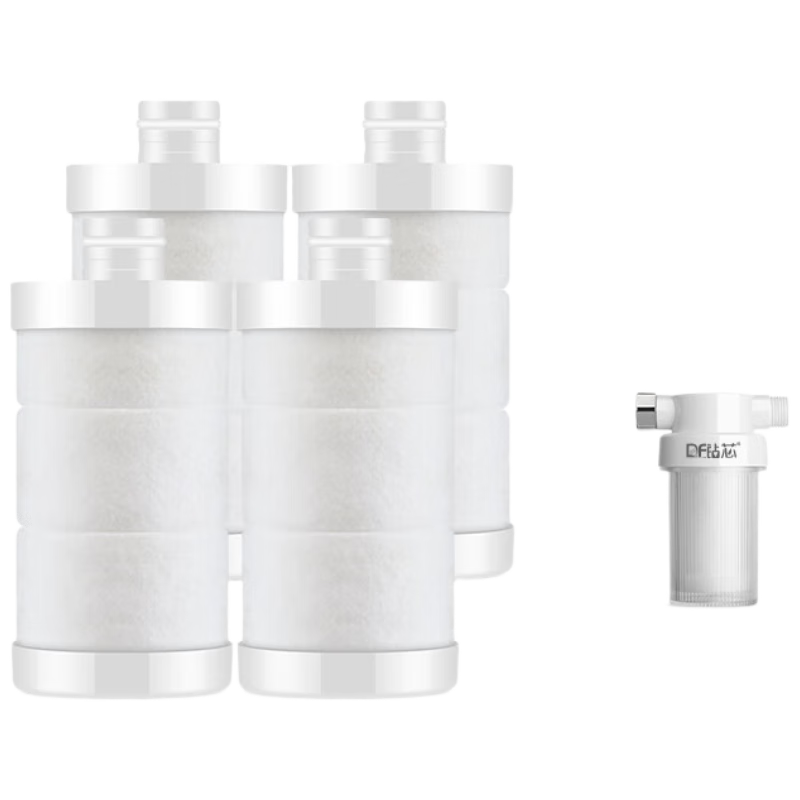 Drill Core Pre-filter Shower Water Purifier for Home Electric Water Heater PP Cotton Filter Cartridge Set PP Cotton Filter Cartridges [4-Pack]