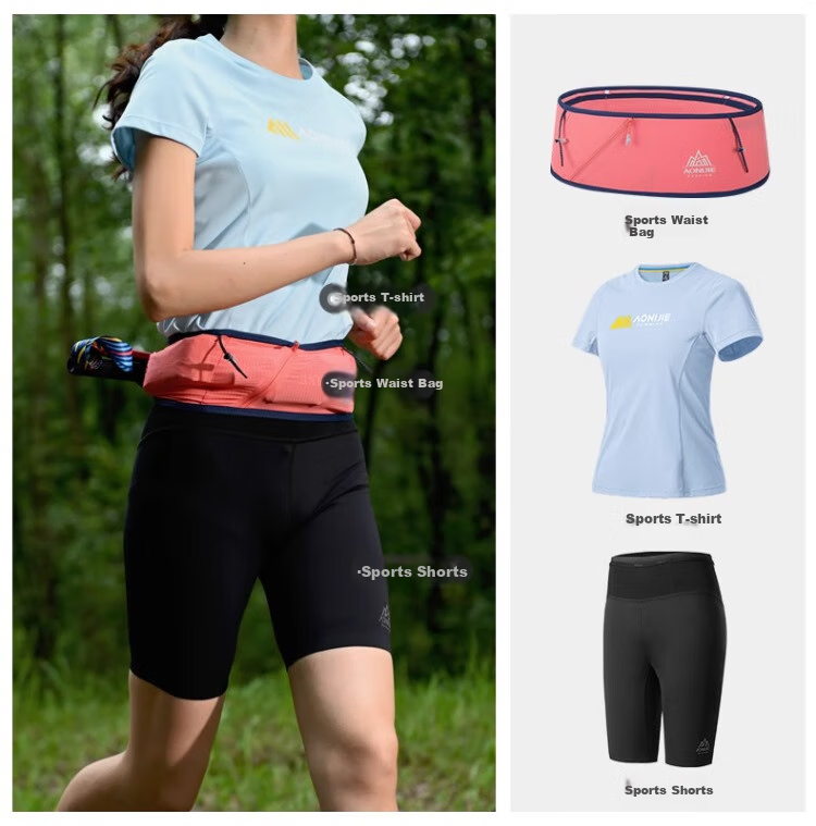 AONIJIE Running Waist Pack for Men And Women, Sports Waist Belt, Outdoor Fitness Hiking Marathon Invisible Phone Pouch 2