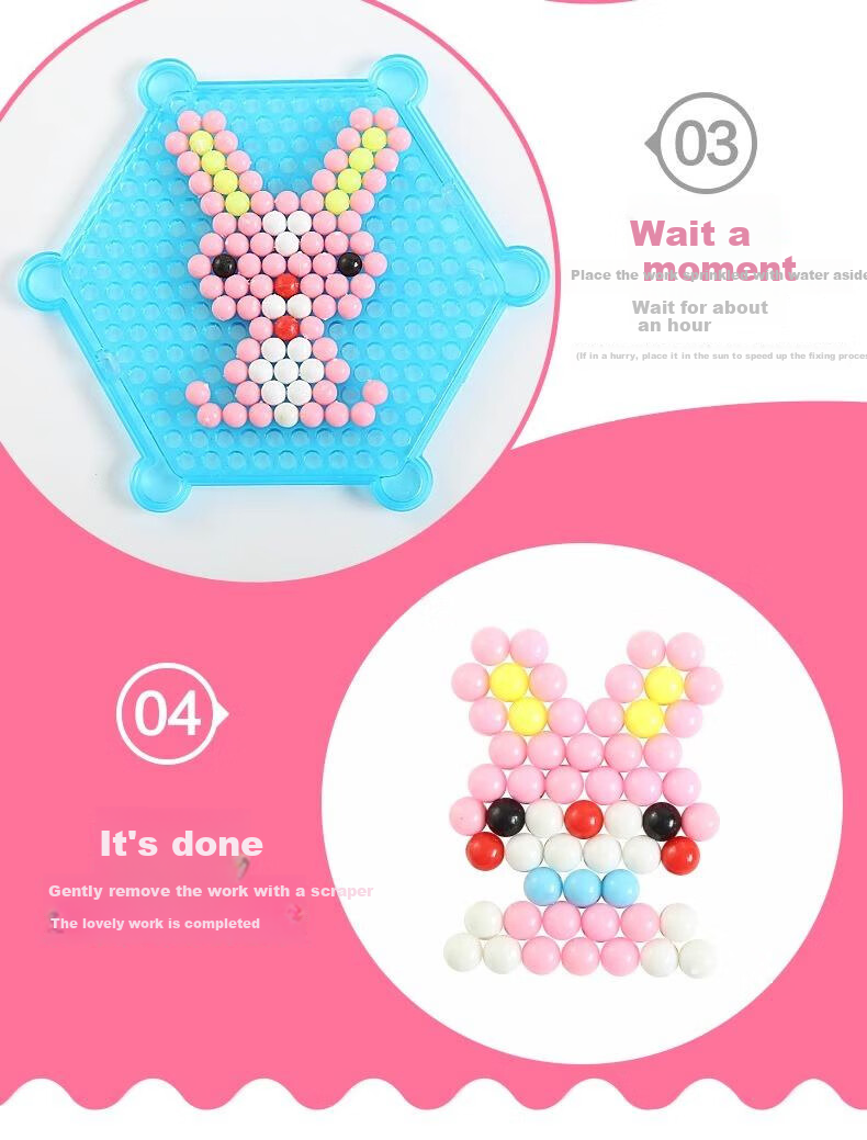 Lankupa Water Mist Magic Beads, 16 Colors, Children's DIY Craft Kit, Toy for Girls Aged 3-6, Kindergarten National Day Gift 15