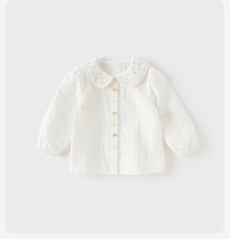 DAVE & BELLA Girls' Long-Sleeve Shirt, Baby Cotton Blouse, Autumn Wear, Children's Stylish Base Layer Top 7