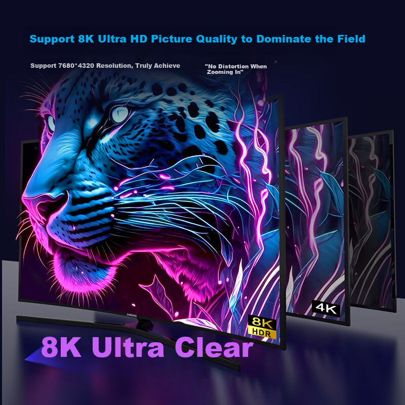 Кабель PISEN HDMI 2.1, 8K 60Hz, 4K 240Hz, 1.5 метра, черный