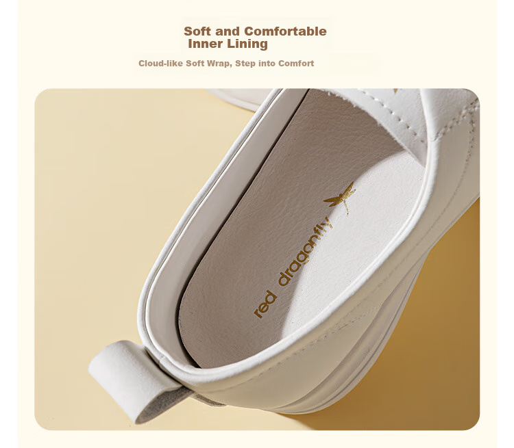 RED DRAGONFLY Women's Commuter Casual White Slip-On Flat Shoes EPB35200 Black Size 36 5