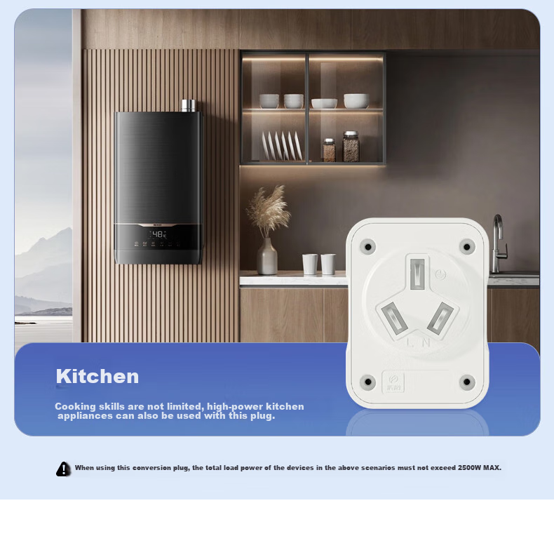Kyfen Air Conditioner And Water Heater Power Conversion Plug, High Power 16A Large Plug, Wireless/wired with Switch/Integrated Copper Strip/Fire-Resistant Material/Indicator Light Design, 10A to 16A Conversio 22