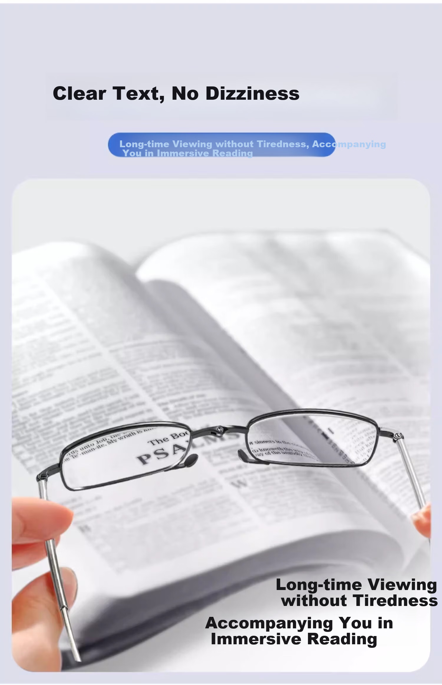 GOGOSOON High-Definition Clear Reading Glasses for Men, Foldable Portable Anti-Blue Light Stylish Ultra-Light Comfortable Reading Glasses for Women, Qixi Festival 5