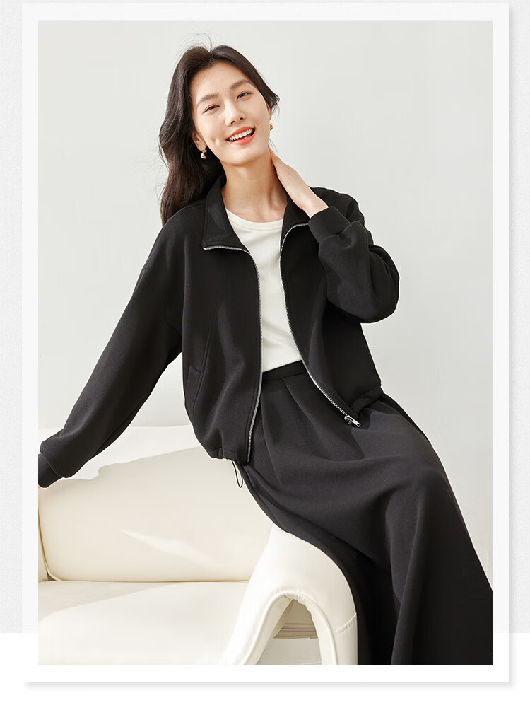 Fansiman Premium Commuter Outfit Set Women's Autumn New Jacket and Skirt Set Bean Green XL 1