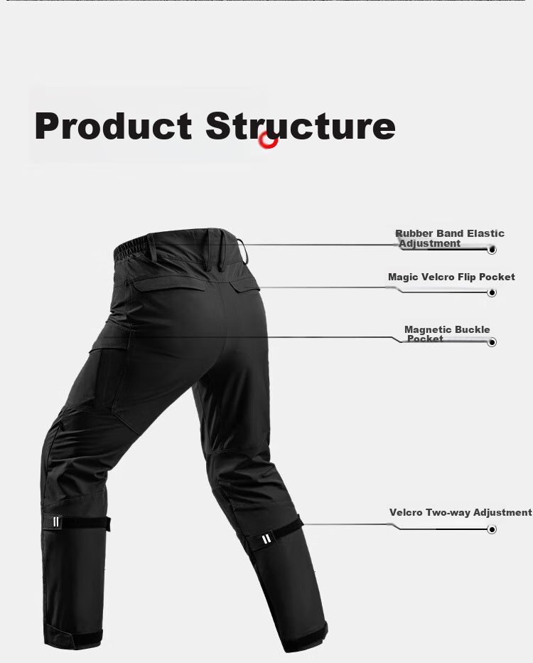 MOTOWOLF Motorcycle Quick-Release Riding Pants, Motorbike Anti-Fall Winter Warm Windproof Quick-Release Trousers, Windproof Pants, Cold-Resistant Quick-Detach Pants 3