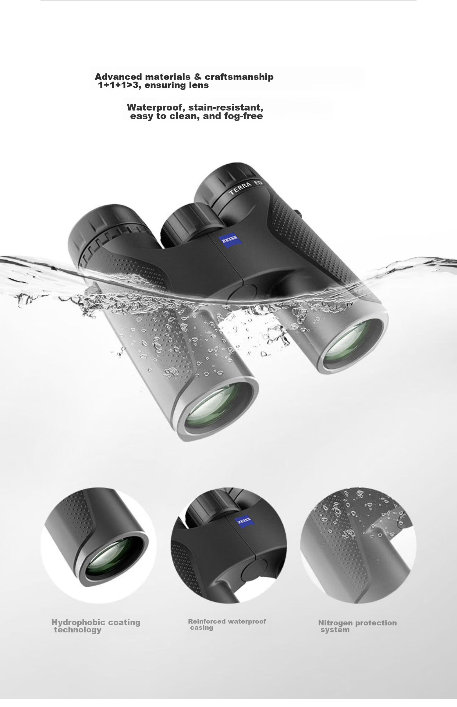 ZEISS Binoculars Land 8x32 for Concerts And Music Festivals, Magnifies, Connectable to Smartphone, High-Definition Coated, Wide Field of View, Large Aperture, Monocular 20