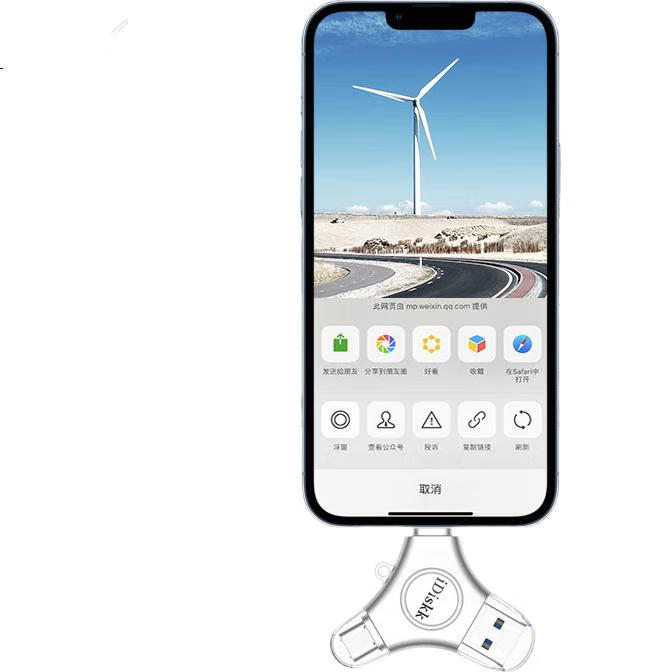 iDiskk 128GB MFi Certified USB Type-C флеш-накопитель для iPhone, Android, Apple