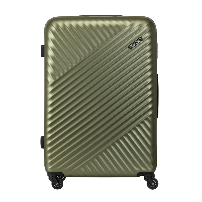 AMERICAN TOURISTER Luggage, 24-Inch Trolley Suitcase, Large Capacity, Student Travel Case, Stylish Password Lock, TV7 Gree