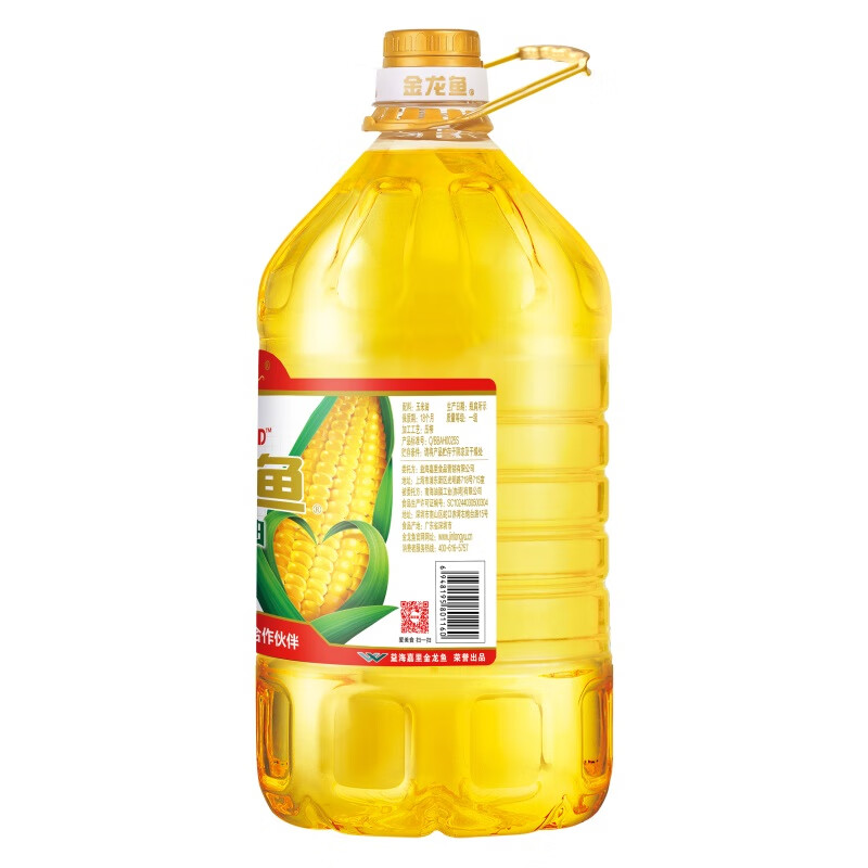金龙鱼 食用油 非转基因压榨一级玉米胚芽油4L(新老包装随机发货)