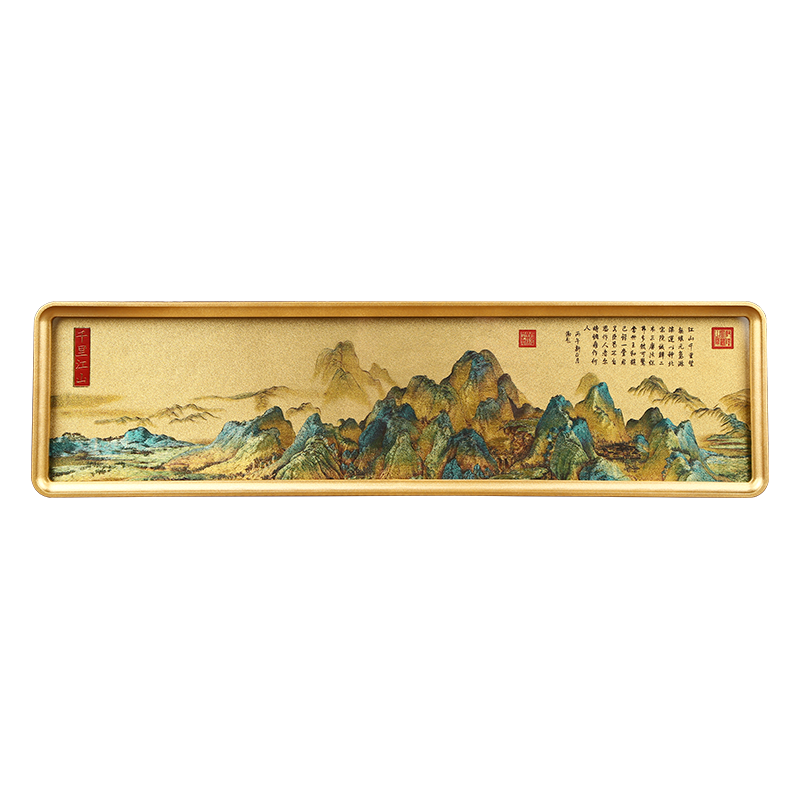 Shan Feng Shan Shui Qian Li Jiang Shan Tu Office Feng Shui Ornament Opening Gift for Teacher Living Room Study Decorative Painting Special Gift