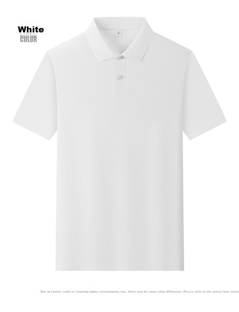 ROMON Short-Sleeve Polo Shirt for Men, New Style 7A Antibacterial Quick-Dry Business T-Shirt for Young And Middle-Aged, Summer 201 White L 16