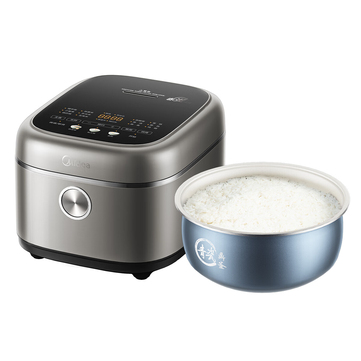 Midea Rice Cooker 4L Antibacterial Celadon Inner Pot, Dual Heating Source Akaiyan, One-Touch Firewood Rice, Special Cake, Micro-Pressure Multi-Function Electric Rice Cooker MB-4E02R [ZMD Safe Series]