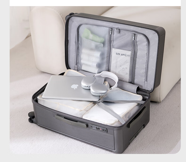 Lee High-Quality Large-Capacity Thickened Suitcase, Trolley Case, Travel Luggage, Password Lock Box, Aurora White, 28 Inches 16